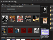 Tablet Screenshot of comicartists.org